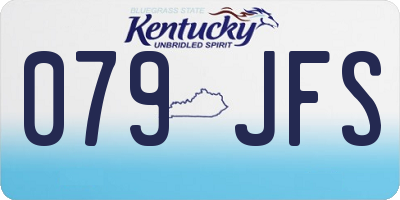 KY license plate 079JFS