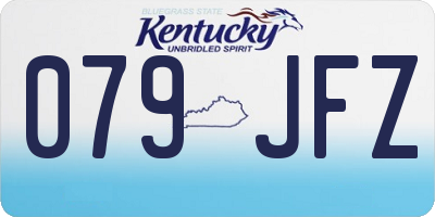 KY license plate 079JFZ