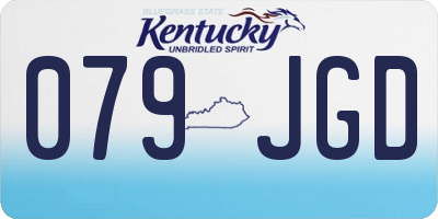 KY license plate 079JGD