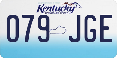 KY license plate 079JGE