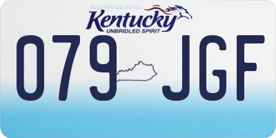 KY license plate 079JGF