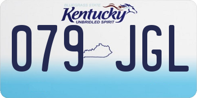 KY license plate 079JGL