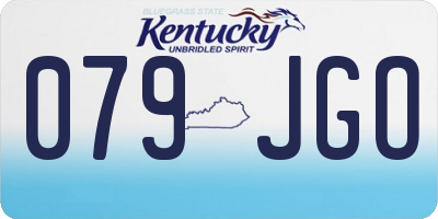 KY license plate 079JGO