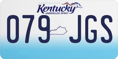 KY license plate 079JGS