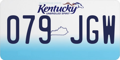 KY license plate 079JGW