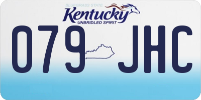 KY license plate 079JHC