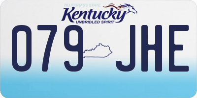 KY license plate 079JHE
