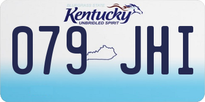 KY license plate 079JHI
