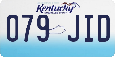 KY license plate 079JID