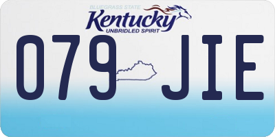 KY license plate 079JIE