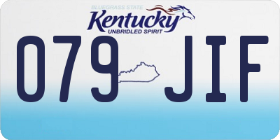 KY license plate 079JIF