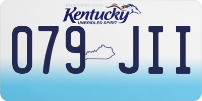 KY license plate 079JII