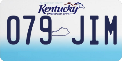 KY license plate 079JIM