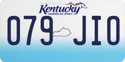 KY license plate 079JIO