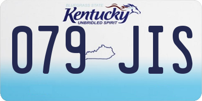 KY license plate 079JIS