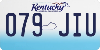 KY license plate 079JIU
