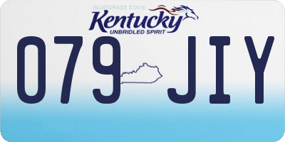 KY license plate 079JIY