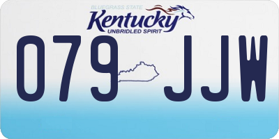 KY license plate 079JJW