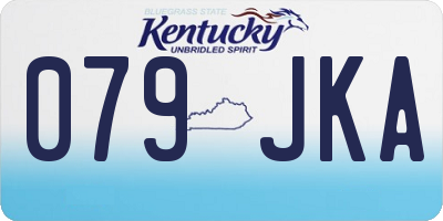 KY license plate 079JKA