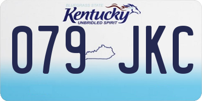 KY license plate 079JKC