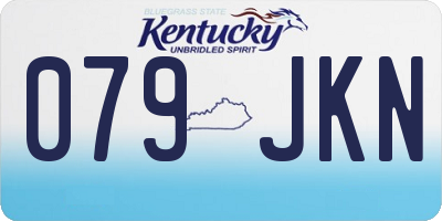 KY license plate 079JKN