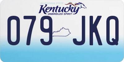 KY license plate 079JKQ