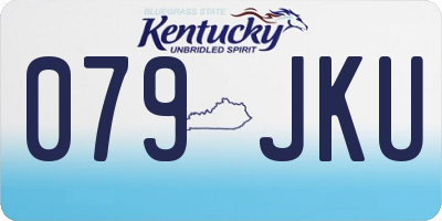 KY license plate 079JKU