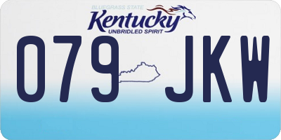KY license plate 079JKW