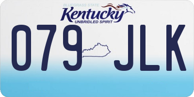 KY license plate 079JLK