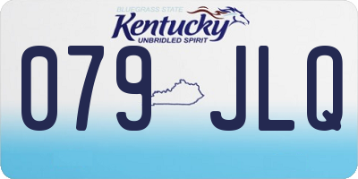 KY license plate 079JLQ
