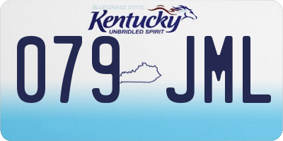 KY license plate 079JML