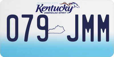 KY license plate 079JMM