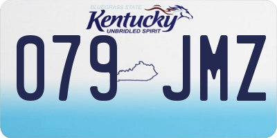 KY license plate 079JMZ