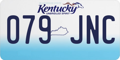 KY license plate 079JNC