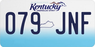 KY license plate 079JNF