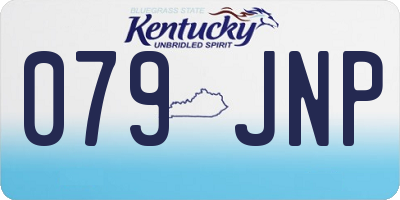 KY license plate 079JNP