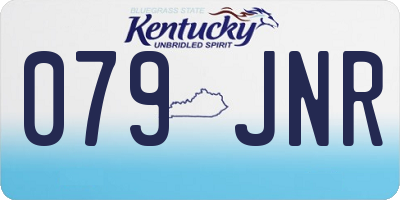 KY license plate 079JNR