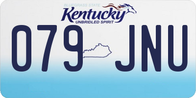 KY license plate 079JNU