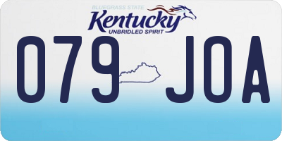 KY license plate 079JOA