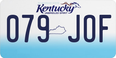 KY license plate 079JOF