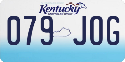 KY license plate 079JOG