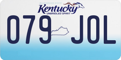 KY license plate 079JOL