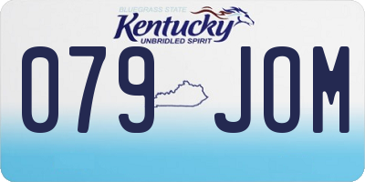 KY license plate 079JOM