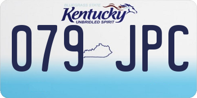 KY license plate 079JPC
