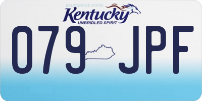 KY license plate 079JPF
