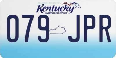 KY license plate 079JPR