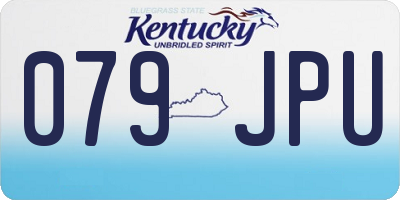 KY license plate 079JPU