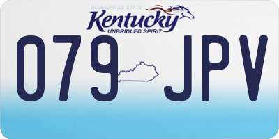 KY license plate 079JPV