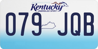 KY license plate 079JQB
