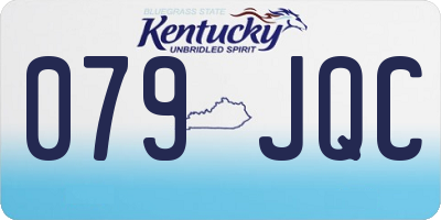 KY license plate 079JQC